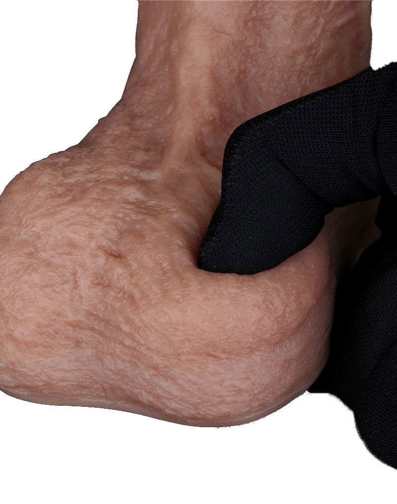 LoveToy - Dubbellaagse siliconen dildo 21,5 cm (Ø 4,2 cm) - Bruin