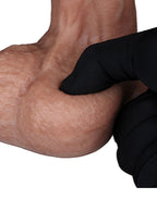 LoveToy - Dubbellaagse siliconen dildo 22,5 cm (Ø 4,2 cm) - Bruin