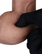 LoveToy - Dubbellaagse siliconen dildo 23,5 cm (Ø 4,3 cm) - Bruin