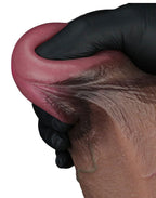 LoveToy - Dubbellaagse siliconen dildo XXL 24.6 cm (Ø 7 cm) - Bruin