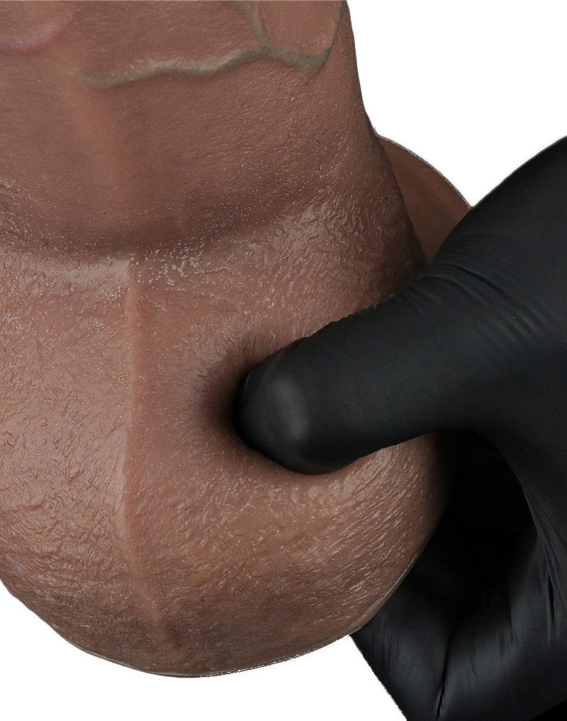 LoveToy - Dubbellaagse siliconen dildo XXL 24.6 cm (Ø 7 cm) - Bruin