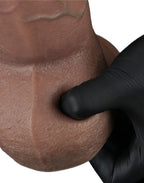 LoveToy - Dubbellaagse siliconen dildo XXL 24.6 cm (Ø 7 cm) - Bruin