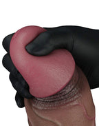 LoveToy - Dubbellaagse siliconen dildo XXL 31 cm (Ø7.6 cm) - Bruin