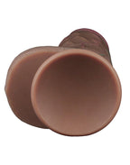 LoveToy - Dubbellaagse siliconen dildo XXL 31 cm (Ø7.6 cm) - Bruin