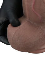 LoveToy - Dubbellaagse siliconen dildo XXL 31 cm (Ø7.6 cm) - Bruin