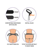 LoveToy - Easy Strap-on Harnas (zonder dildo) - Zwart & Wit