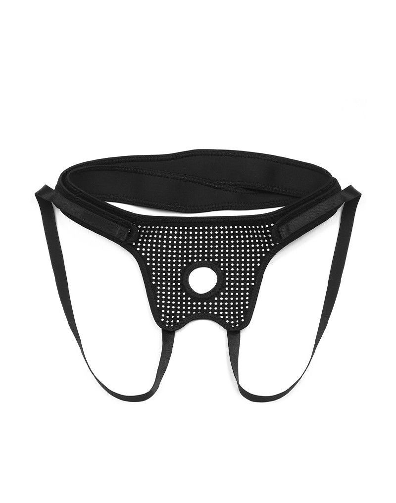 LoveToy - Easy Strap-on Harnas (zonder dildo) - Zwart & Wit