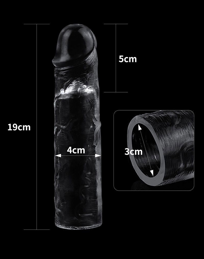 LoveToy - Flawless Clear Penis Sleeve + 5 cm