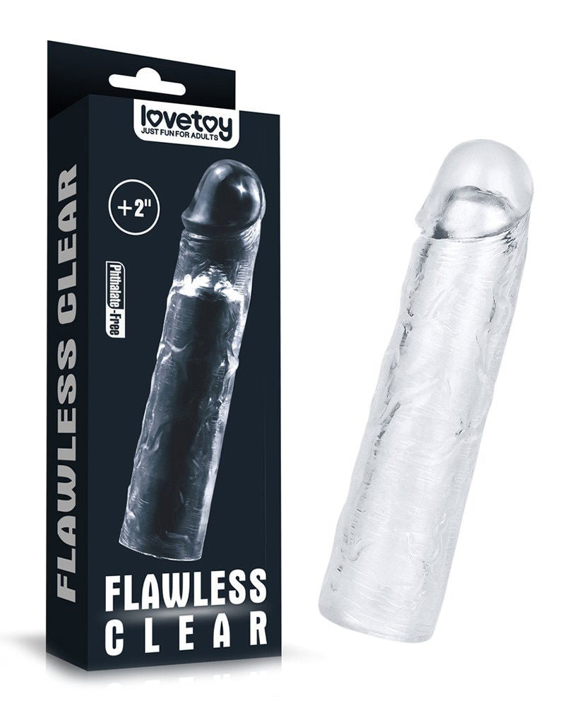 LoveToy - Flawless Clear Penis Sleeve + 5 cm