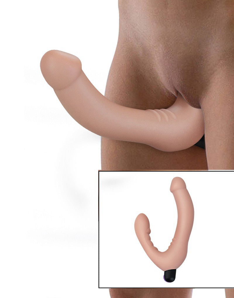 LoveToy - iJoy - Vibrerende Dubbele Dildo met afstandbediening - Nude