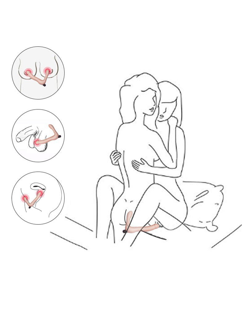 LoveToy - iJoy - Vibrerende Dubbele Dildo met afstandbediening - Nude