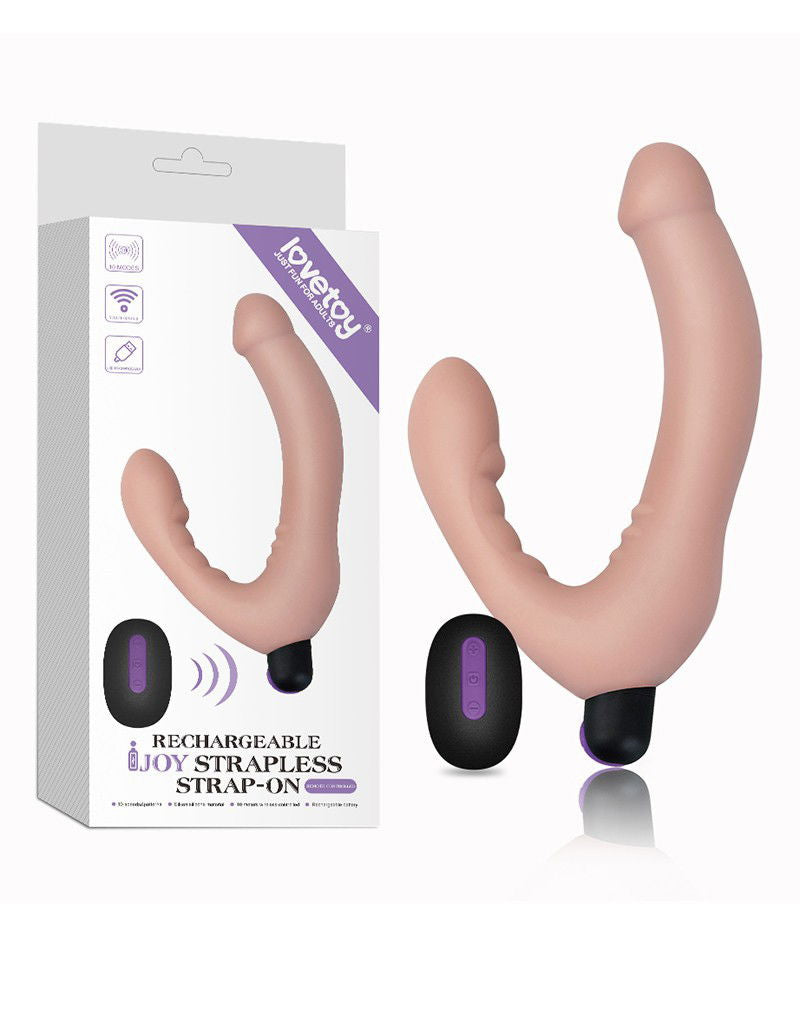 LoveToy - iJoy - Vibrerende Dubbele Dildo met afstandbediening - Nude