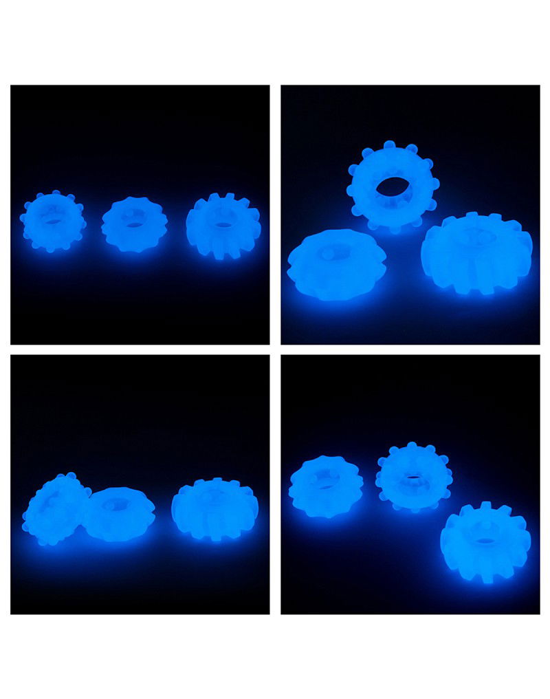 LoveToy - Lumino Play Cockring Set van 3 - Glow in the Dark