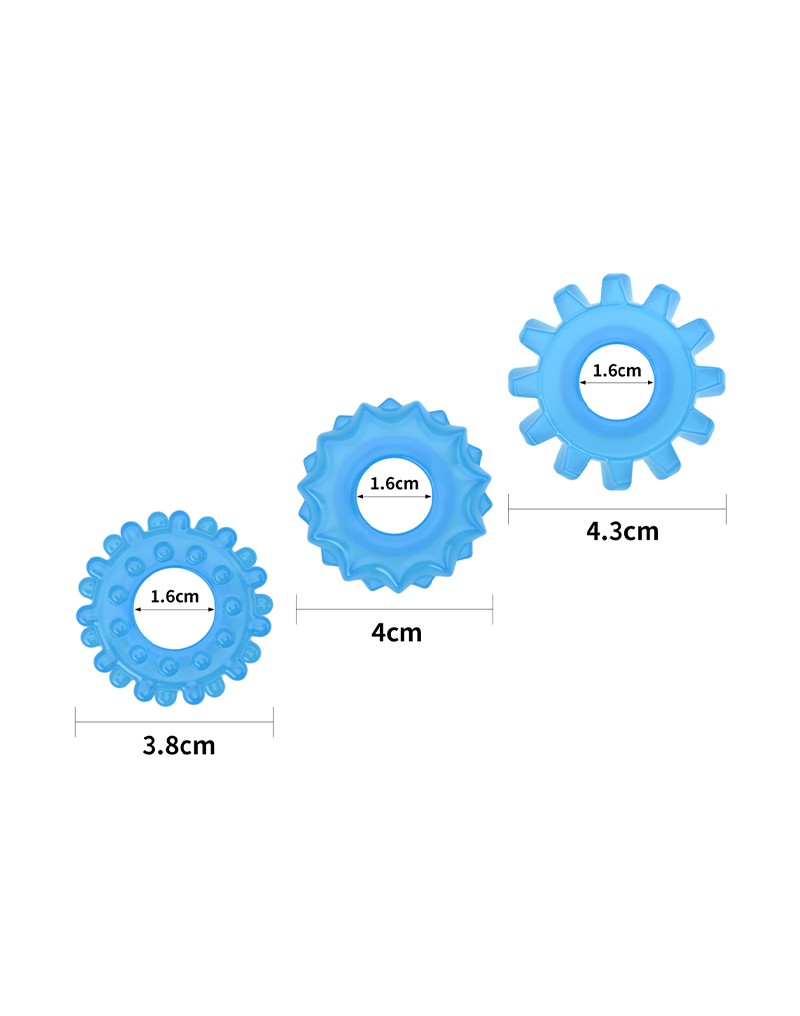 LoveToy - Lumino Play Cockring Set van 3 - Glow in the Dark