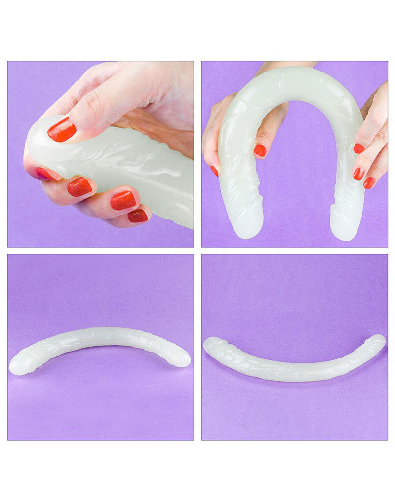 LoveToy - Lumino Play Dubbele Dildo 37 cm - Glow in the Dark