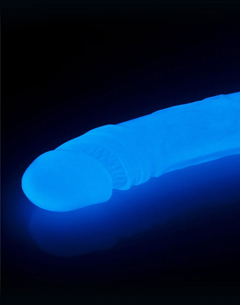 LoveToy - Lumino Play Dubbele Dildo 37 cm - Glow in the Dark