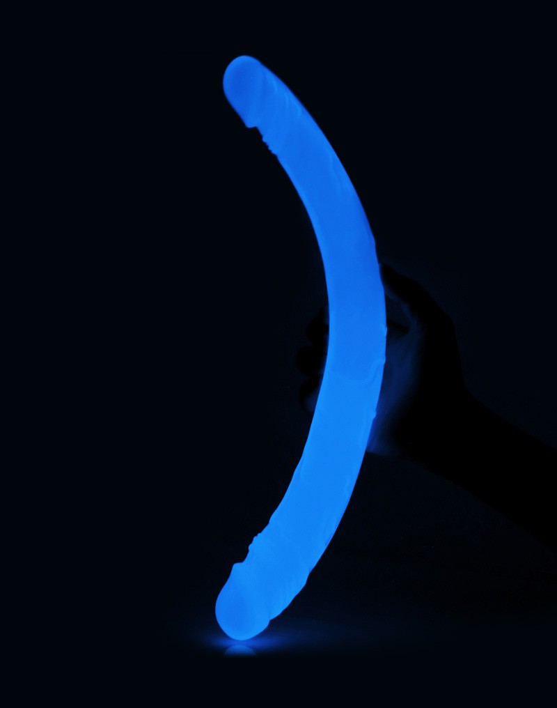 LoveToy - Lumino Play Dubbele Dildo 37 cm - Glow in the Dark