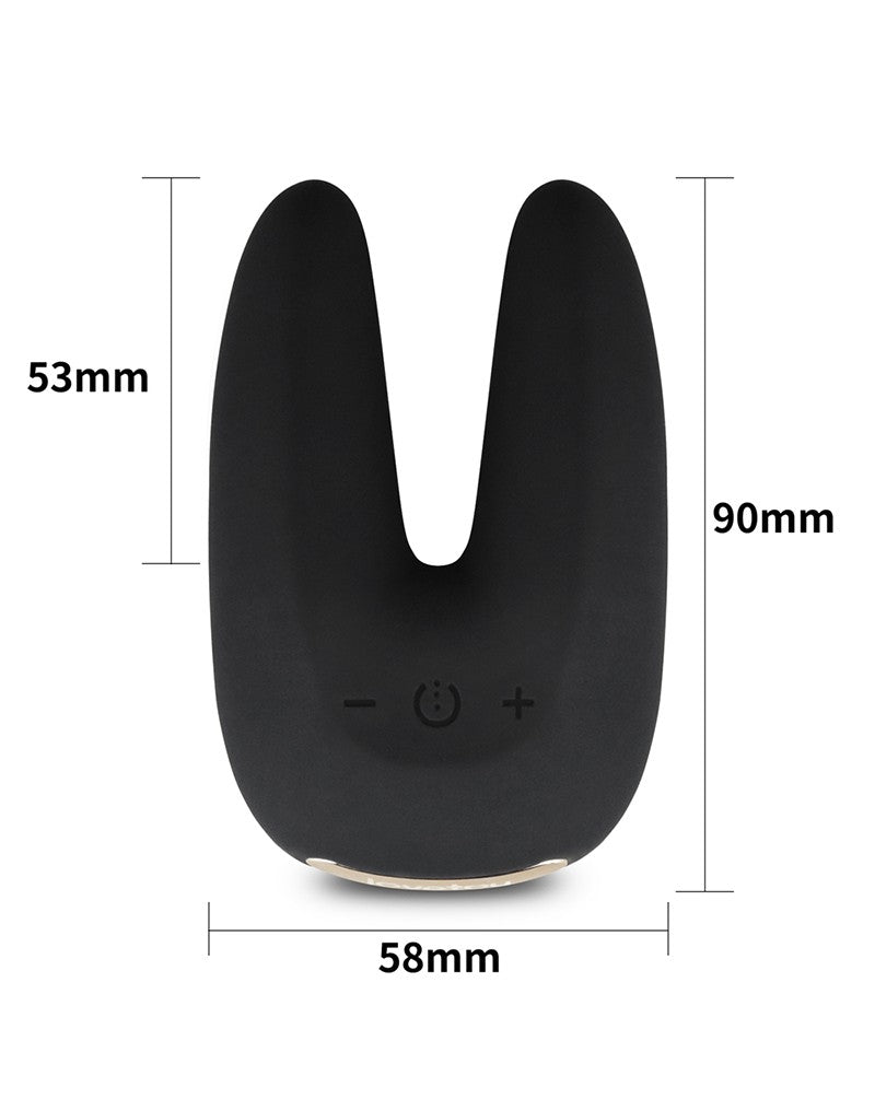 LoveToy - O-Sensual Rapture Twin - Clitoris of Tepel Vibrator - Zwart