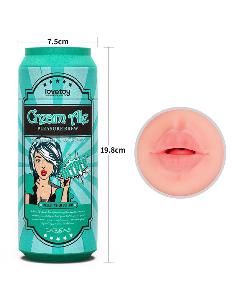 LoveToy - Pleasure Brew Cream Ale Mouth Masturbator - Groen & Nude