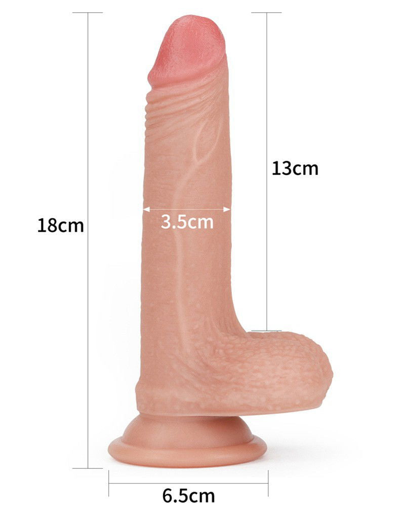 LoveToy - Realistic Dildo 18 cm - Nude