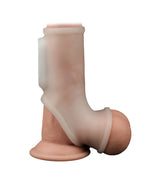 LoveToy - Silk Knights Ring - Vibrerende Penis Sleeve - Wit