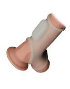 LoveToy - Silk Knights Ring - Vibrerende Penis Sleeve - Wit
