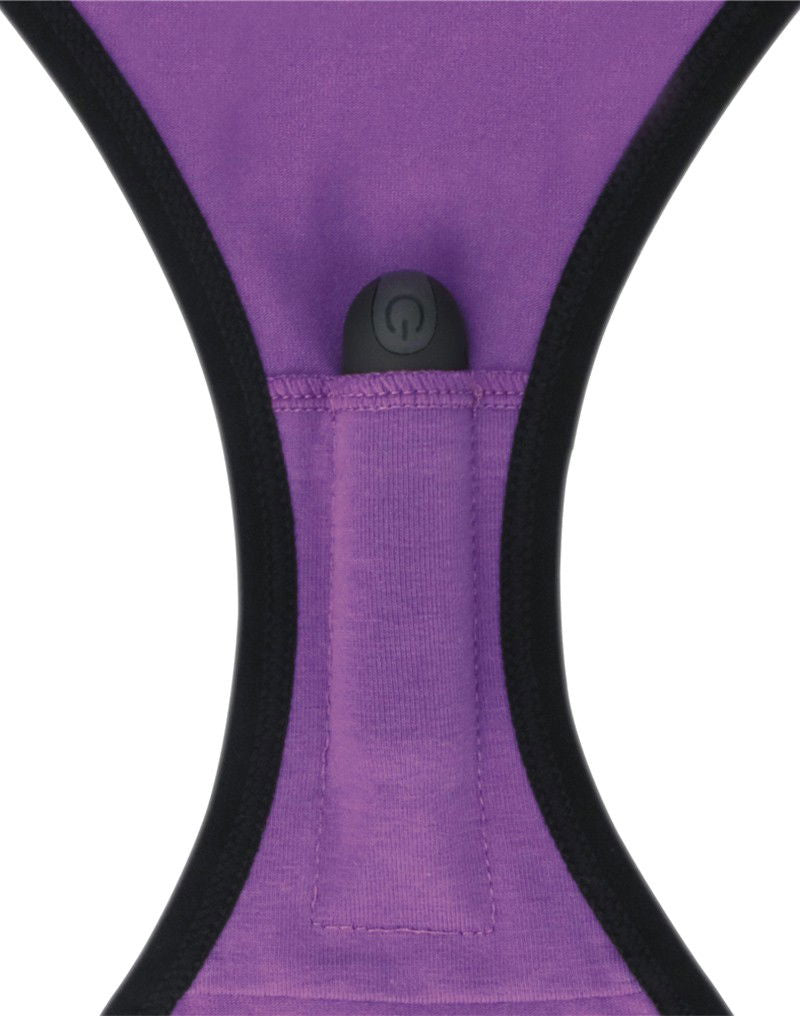 LoveToy - Slide - Bedrukte vibrerende sexy slip - Paars