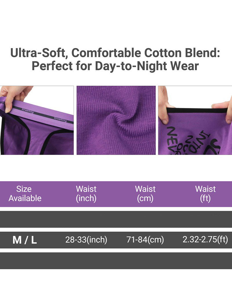 LoveToy - Slide - Bedrukte vibrerende sexy slip - Paars