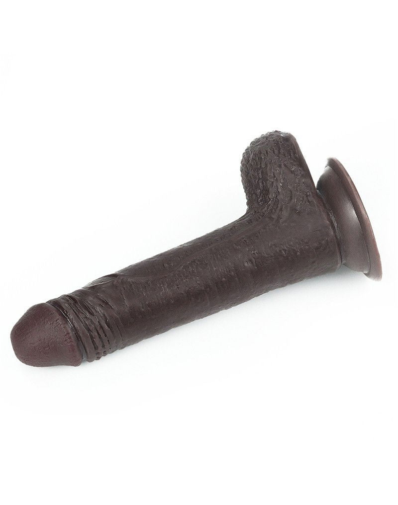LoveToy - Sliding Skin Dildo 17.5 cm - Zwart
