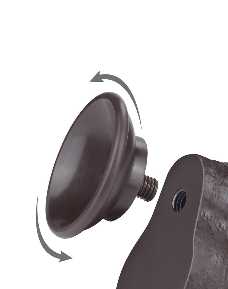 LoveToy - Aftrekbare dildo 18,3 cm (Ø 3,5 cm) - Zwart