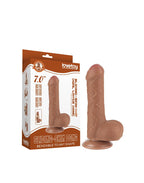 LoveToy - Sliding Skin Dildo 18,3 cm (Ø 3,5 cm) - Bruin