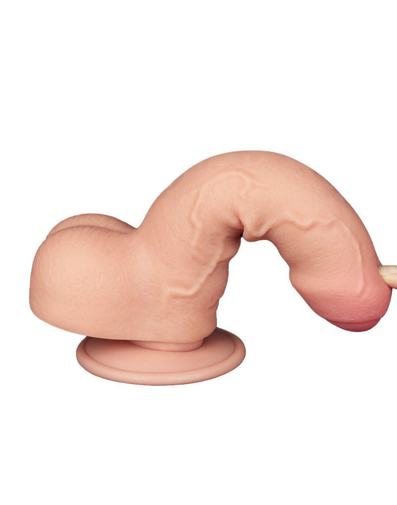 LoveToy - Aftrekbare dildo 18.3 cm (Ø 3.5 cm) - Nude
