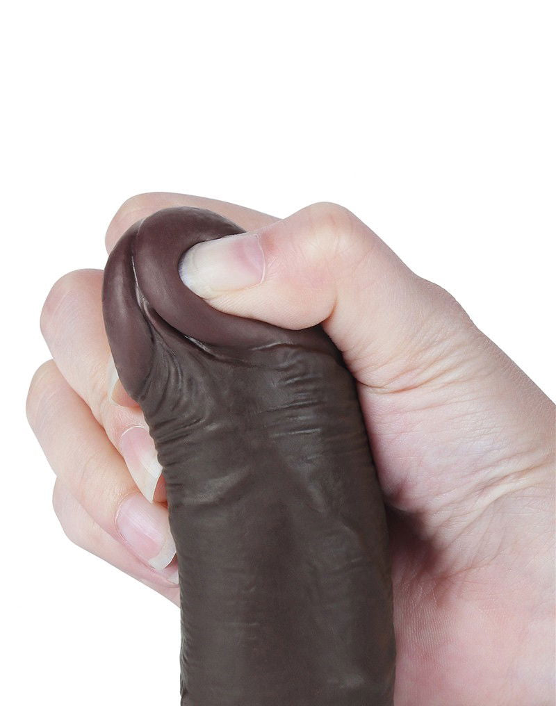 LoveToy - Aftrekbare dildo 19,5 cm (Ø 3,5 cm) - Zwart