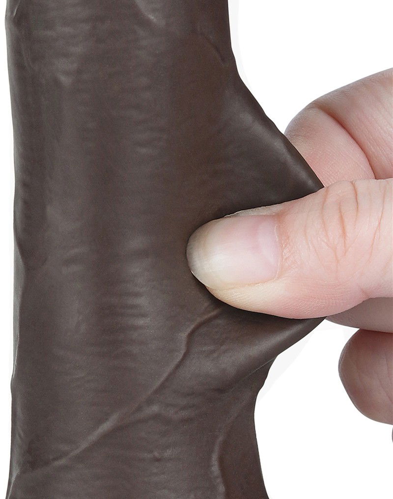 LoveToy - Aftrekbare dildo 19,5 cm (Ø 3,6 cm) - Zwart