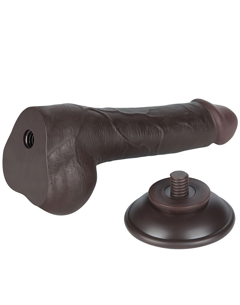 LoveToy - Aftrekbare dildo 19,5 cm (Ø 3,6 cm) - Zwart