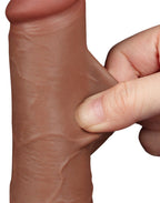 LoveToy - Sliding Skin Dildo 19,5 cm (Ø 3,6 cm) - Bruin