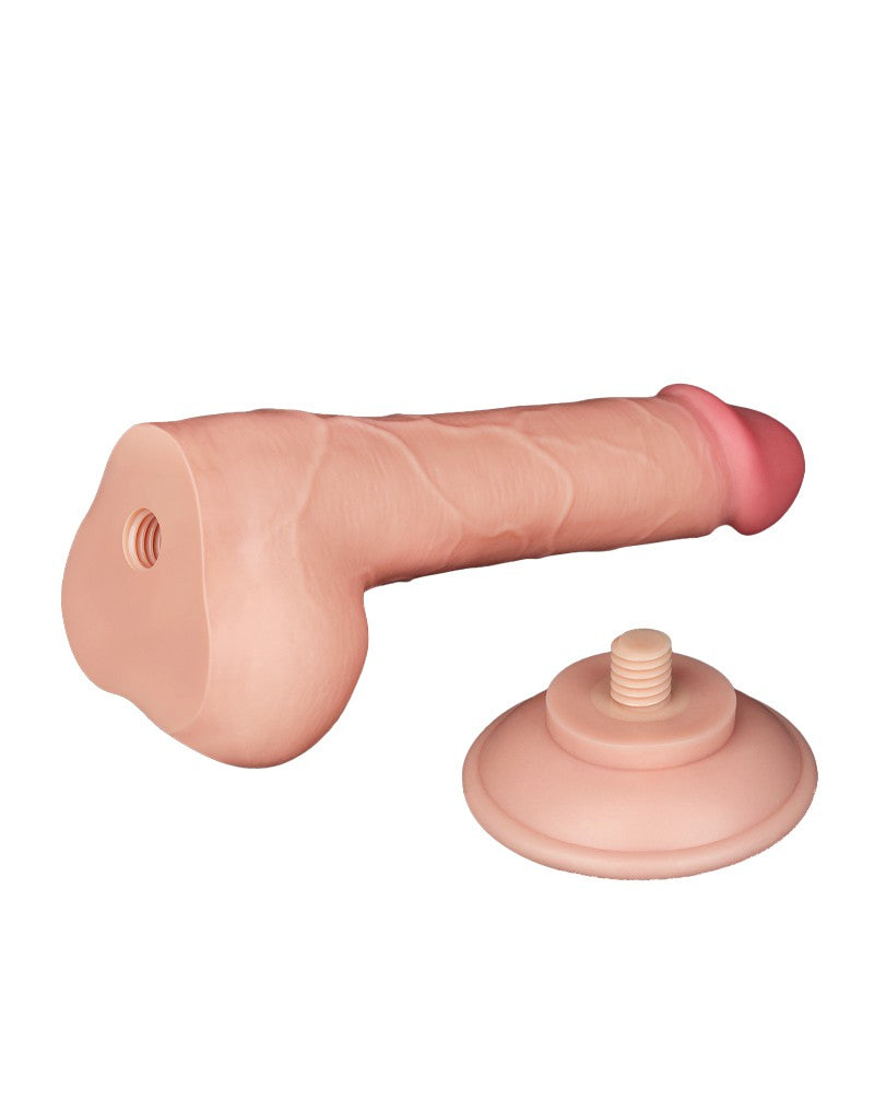 LoveToy - Aftrekbare dildo 19.5 cm (Ø 3.6 cm) - Nude