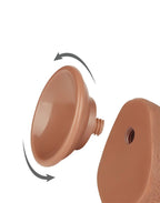 LoveToy - Sliding Skin Dildo 19,5 cm (Ø 3,7 cm) - Bruin