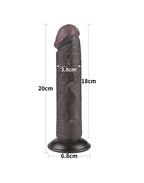 LoveToy - Aftrekbare dildo 20 cm (Ø 3,8 cm) - Zwart