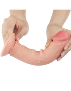 LoveToy - Glijdende Huid Dildo 20 cm (Ø 3.8 cm) - Nude