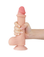 LoveToy - Glijdende Huid Dildo 20 cm (Ø 3.9 cm) - Nude