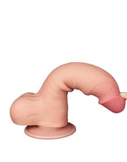 LoveToy - Glijdende Huid Dildo 20 cm (Ø 3.9 cm) - Nude