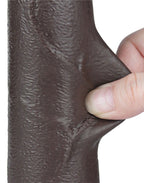 LoveToy - Aftrekbare dildo 20 cm (Ø 4 cm) - Zwart