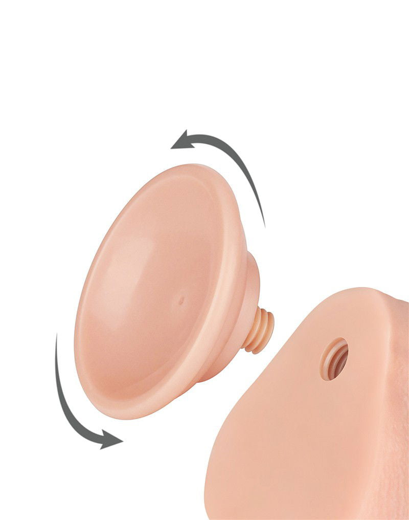 LoveToy - Aftrekbare dildo 20 cm (Ø 4 cm) - Nude