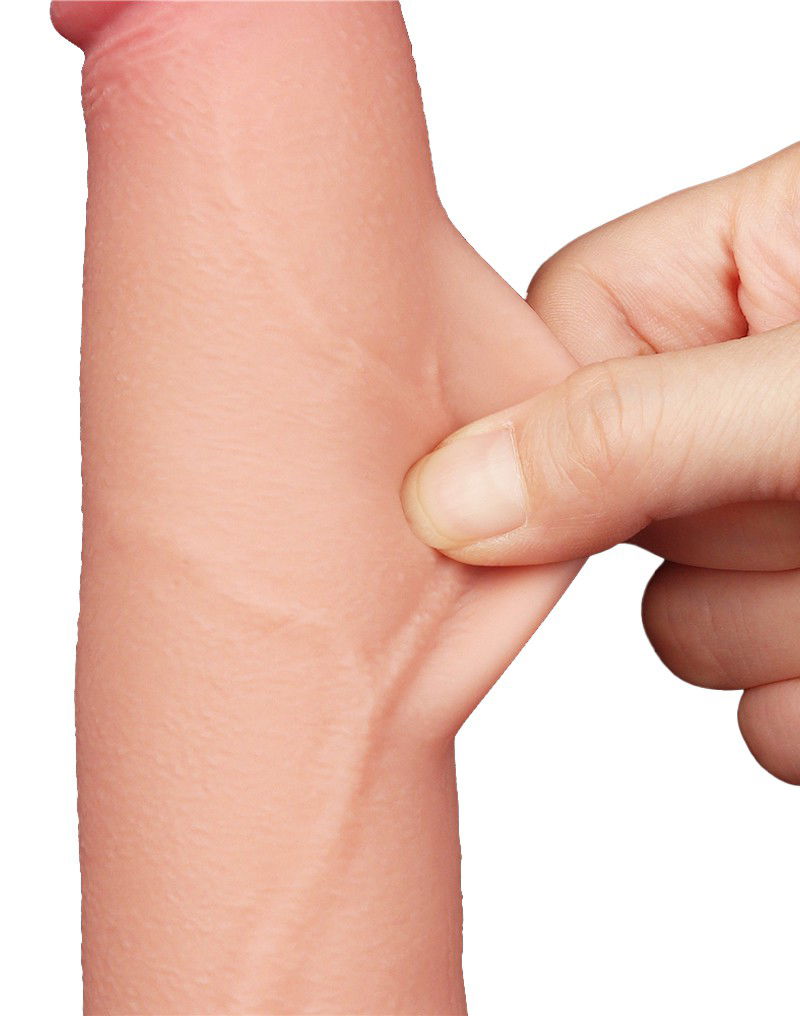 LoveToy - Aftrekbare dildo 20 cm (Ø 4 cm) - Nude