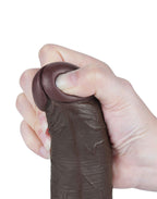 LoveToy - Glijdende Huid Dildo 20,8 cm (Ø 4 cm) - Zwart