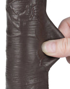 LoveToy - Glijdende Huid Dildo 20,8 cm (Ø 4 cm) - Zwart