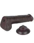 LoveToy - Glijdende Huid Dildo 20,8 cm (Ø 4 cm) - Zwart