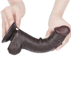 LoveToy - Glijdende Huid Dildo 20,8 cm (Ø 4 cm) - Zwart
