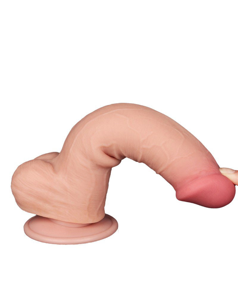 LoveToy - Glijdende Huid Dildo 20.8 cm (Ø 4 cm) - N